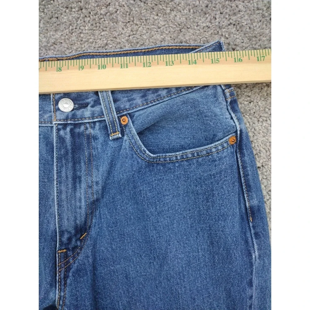 Levi's Mens 550 32x34 Leather Patched Jeans 100% Cotton Classic Minimalist Pants